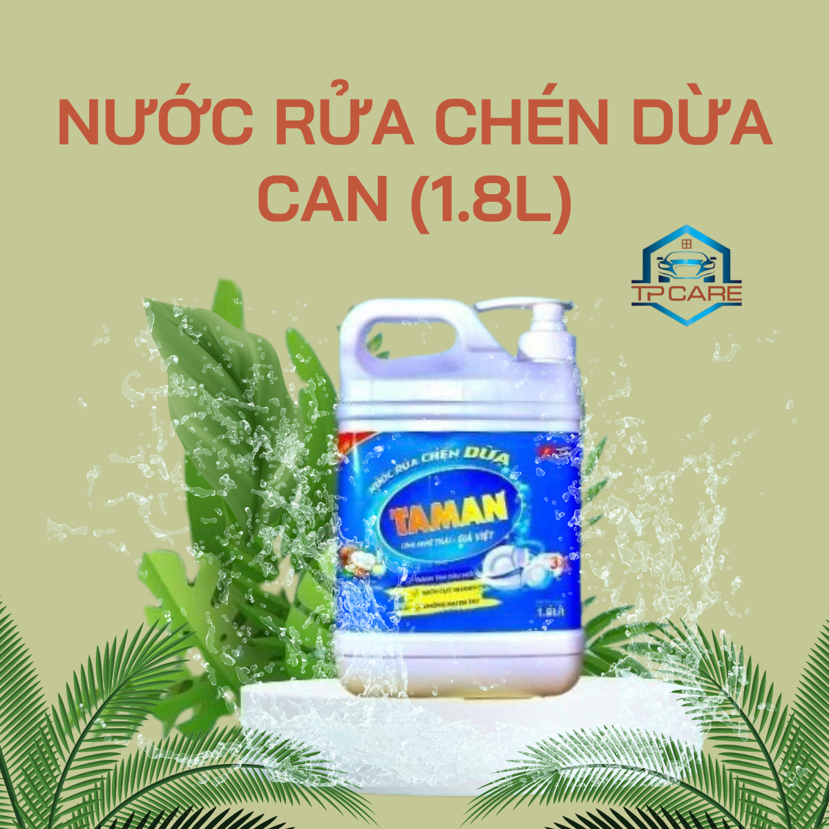 Nước Rửa Chén Dừa - Can (1.8L)